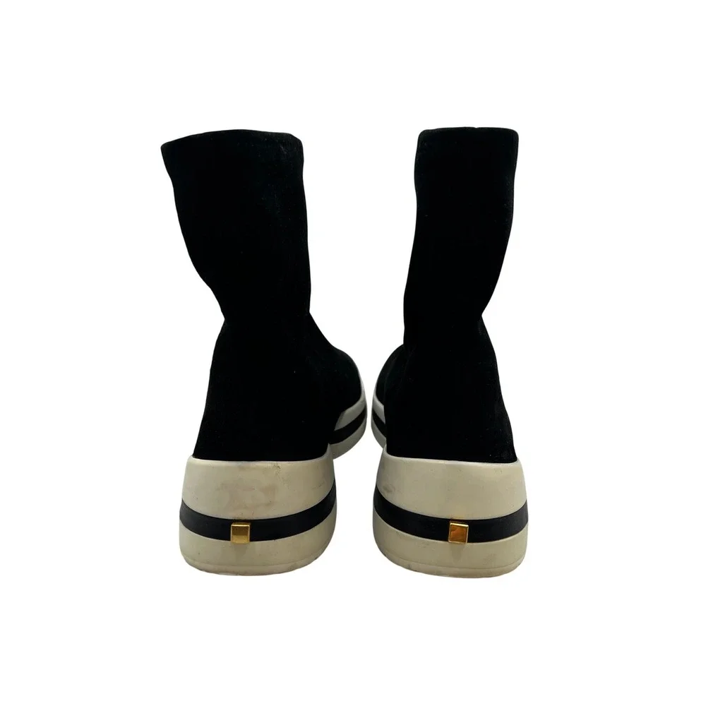 Stuart Weitzman  Bootie Women 9.5 Black Good Stretch Sock Platform Lug Sole